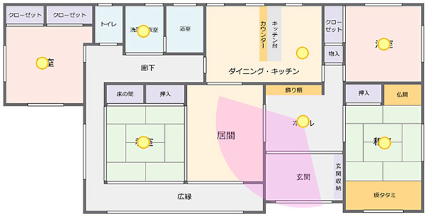 VRツアーは独自に作成したフロアーマップに使用可能